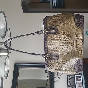 ETIENNE AIGNER CROC Beautiful LEATHER TOTE